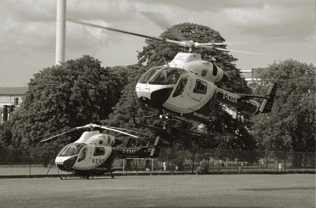 Air Ambulance Taking off